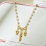 Fashion Gold Copper Inlaid Zirconium Letters Mama Love Boy And Girl Pendant Pearl Necklace