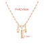 Fashion Gold Copper Inlaid Zirconium Letters Mama Love Boy And Girl Pendant Pearl Necklace