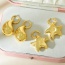 Fashion Golden 2 Copper Five-pointed Star Pendant Earrings