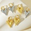 Fashion Gold+silver Copper Love Earrings