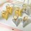 Fashion Gold+silver Copper Love Earrings