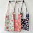 Fashion Apricot Hydrangea Polyester Knitted Printed Tote Bag