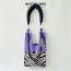 Fashion Zebra Purple Polyester Knitted Printed Tote Bag