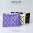 Fashion Line Diamond Purple Polyester Printed Knitted Tote Bag