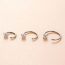 Fashion 3# Nail Style 8mm Single Stainless Steel Diamond C-shaped Piercing Nose Ring