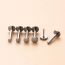 Fashion 2mm (single) 049-silver Stainless Steel Round Cake Lip Piercing Nail