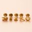 Fashion 3# (0.8mm Rod Thickness) 047-gold Stainless Steel Geometric Piercing Lip Nails