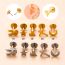 Fashion 3# (0.8mm Rod Thickness) 047-gold Stainless Steel Geometric Piercing Lip Nails