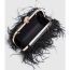 Fashion Ivory White Pu Ostrich Feather Crossbody Bag
