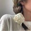 Fashion Black Rose Hairband Pearl Pendant Fabric Floral Pleated Hair Tie