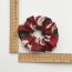 Fashion Cat Red Fabric Printed Pleated Hair Tie