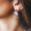 Fashion Style 1 Geometric Crystal Moon Earrings
