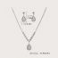 Fashion 1# Geometric Diamond Earrings Bracelet And Necklace Set