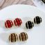 Fashion Coffee Color (real Gold Plating To Maintain Color) Copper Drip Oil Geometric Stud Earrings
