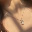 Fashion Bow Shell Bead Pendant [not Including Chain Copper Diamond Bow Pearl Pendant