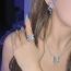 Fashion Tassel Butterfly Ring【open Copper Diamond Butterfly Tassel Ring