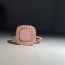 Fashion 【hibiscus Stone】 Copper Diamond Square Ring