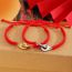 Fashion A Pair Of Gold And Silver Handcuffs Braided Bracelets Sky Blue Pair Of Stainless Steel Geometric Handcuffs And Cord Braided Bracelets