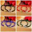 Fashion A Pair Of Gold And Silver Handcuffs Braided Bracelets Sky Blue Pair Of Stainless Steel Geometric Handcuffs And Cord Braided Bracelets