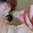 Fashion Transparent Color Resin Diamond Flower Stud Earrings