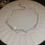 Fashion Necklace-white Metal Diamond Pearl Necklace