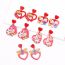 Fashion Overlapping Hearts [earrings And Necklace Set] Acrylic Love Earrings And Necklace Set