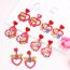 Fashion Flowers And Hearts [earrings And Necklace Set] Acrylic Love Earrings And Necklace Set