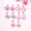 Fashion Red And Green Words Sun [earrings And Necklace Set] Acrylic Sun Love Earrings And Necklace Set