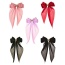 Fashion Leather Pink Alloy Love Long Bow Hair Clip