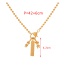 Fashion Gold Copper Inlaid Zircon Letters Mama Boys And Girls Pendant Bead Necklace (3mm)
