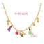 Fashion Color Copper Inlaid Zircon Boys And Girls Tassel Aircraft Pendant Bead Necklace (3mm)