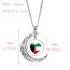 Fashion 9# Alloy Double-sided Rotating Moon Round Necklace