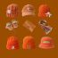 Fashion Ccc Letter Mark Orange-children Solid Color Knitted Patch Beanie