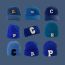Fashion Solid Color Light Plate Sapphire-middle-aged Children And Adults Solid Color Knitted Light Panel Beanie