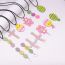 Fashion Easter Egg Stripes [earrings And Necklace Set] Acrylic Easter Egg Necklace And Earrings Set