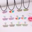 Fashion Colorful Solid Color Love [earrings And Necklace Set] Acrylic Love Earrings And Necklace Set