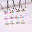 Fashion Colorful Solid Color Love [earrings And Necklace Set] Acrylic Love Earrings And Necklace Set