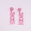 Fashion Pink [earrings + Necklace Set] Acrylic Letter Earrings Necklace Set