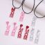 Fashion Red [earrings + Necklace Set] Acrylic Letter Earrings Necklace Set