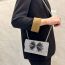 Fashion Black Pu Diamond Flap Crossbody Bag