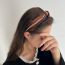 Fashion Black + Beige Bow Headband Fabric Bow Wide-brimmed Headband