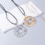 Fashion Silver Alloy Texture Round Necklace