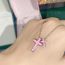 Fashion 【white Diamond】 Copper Diamond Cross Necklace