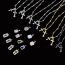 Fashion Cross [platinum-white Diamond] Includes 50cm Chain Copper Diamond Cross Necklace