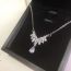 Fashion Angel Feather Pendant Metal Diamond Wing Drop Necklace