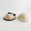 Fashion White Edge Beige Children's Hollow Sun Hat With Lace Bow