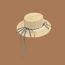 Fashion Beige Straw Large Brim Flat Top Sun Hat