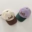 Fashion Purple Acrylic Contrast Patchwork Embroidered Soft-top Baseball Cap