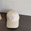 Fashion Khaki Bow Embroidered Soft Top Baseball Cap