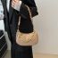 Fashion Khaki Pu Head Pattern Large Capacity Shoulder Bag
